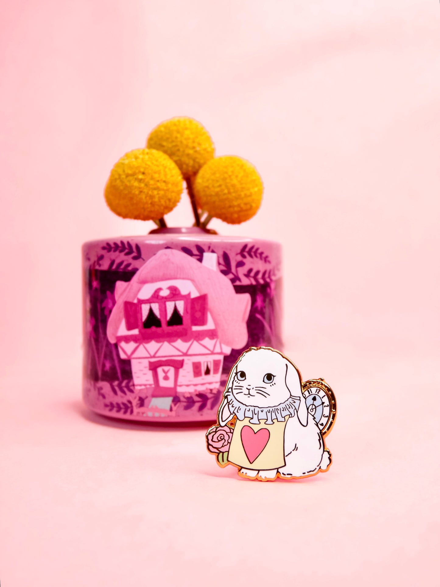 White Rabbit Enamel Pin