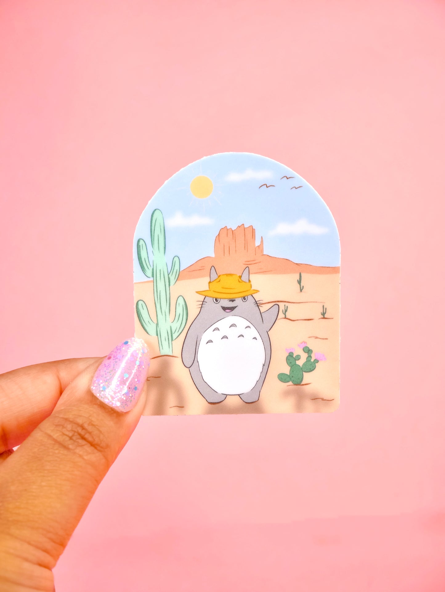 Totoro Desert Sticker