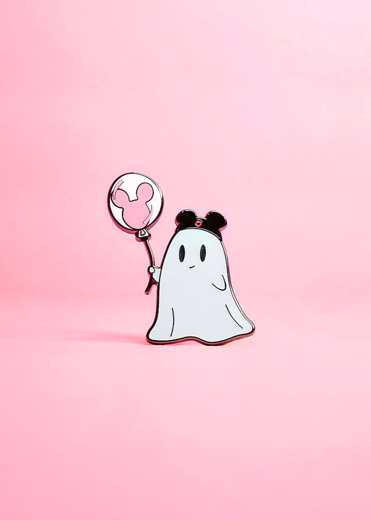 Balloon Ghost Parks Edition (Pink) Enamel Pin