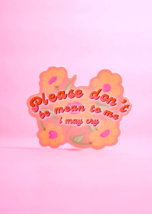 Please Don't Be Mean To Me Sticker