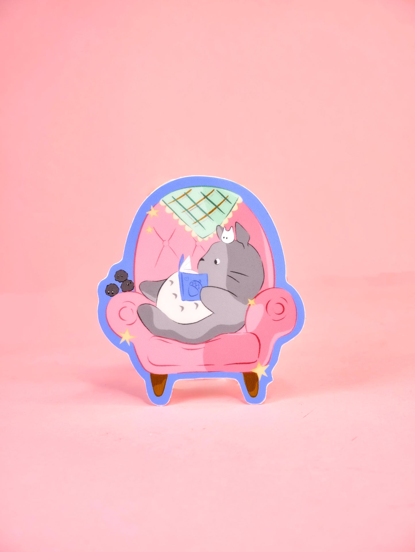Totoro Reading Sticker