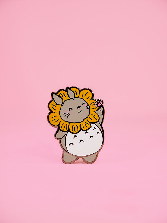 Totoro Flower Enamel Pin
