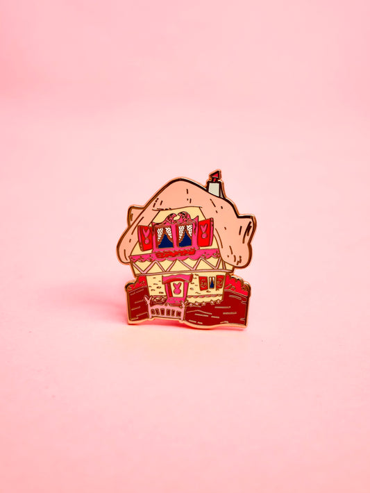 White Rabbit's House Enamel Pin