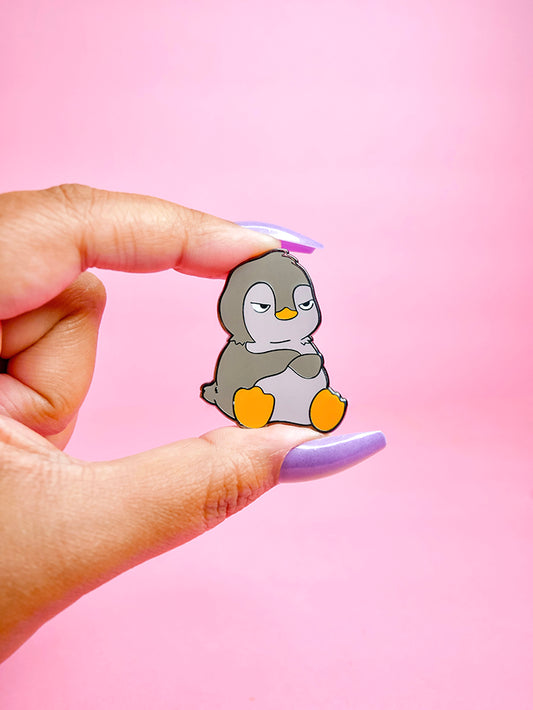 Angry Penguin Enamel Pin