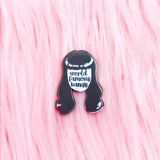 Bettie Page World Famous Bangs Enamel Pin