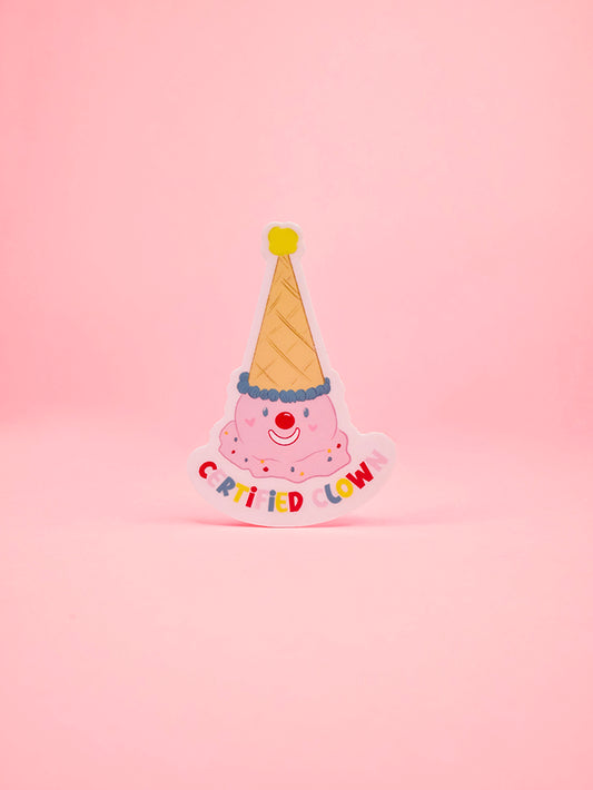 Certified Clown Cone Sticker