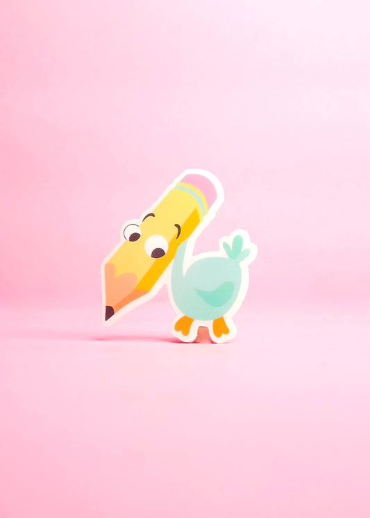 Pencil Bird Sticker