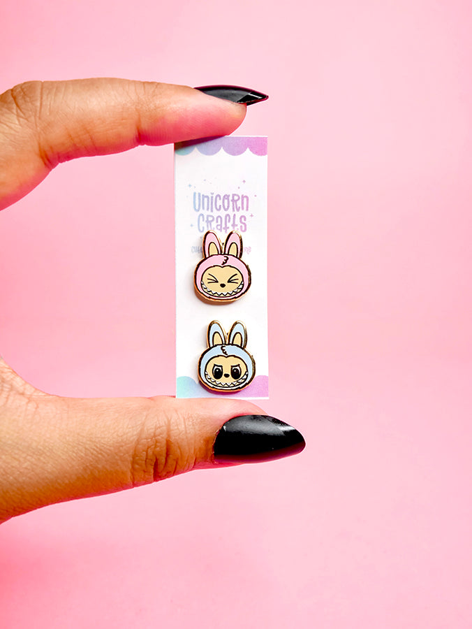 Labubu (Blue/Pink) Earrings