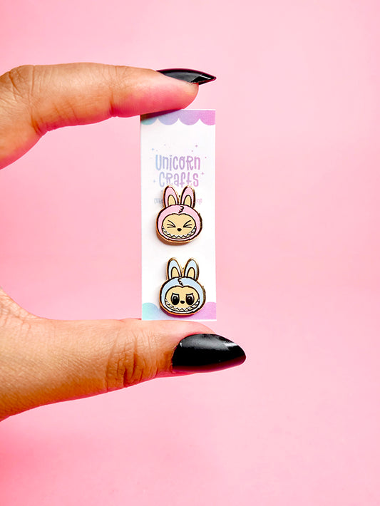 Labubu (Blue/Pink) Earrings