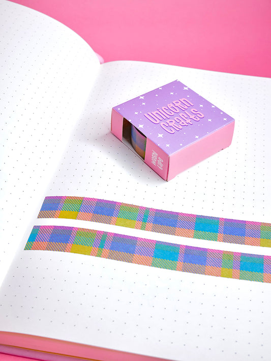 Rainbow Plaid Washi Tape