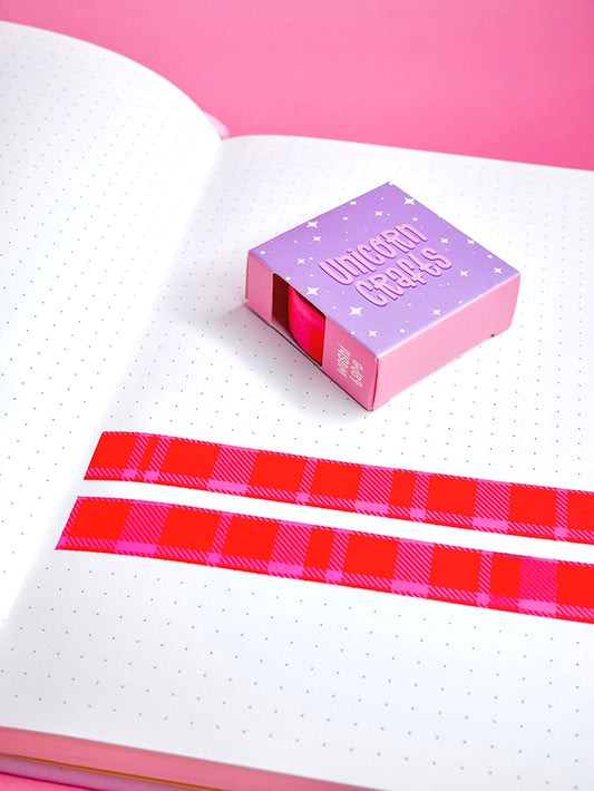 Red/Pink Plaid Washi Tape