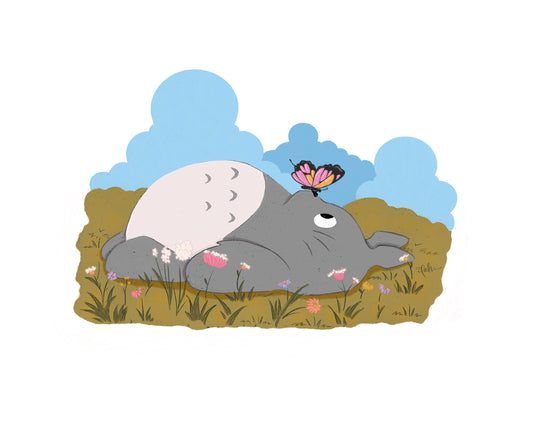 Totoro Spring Print