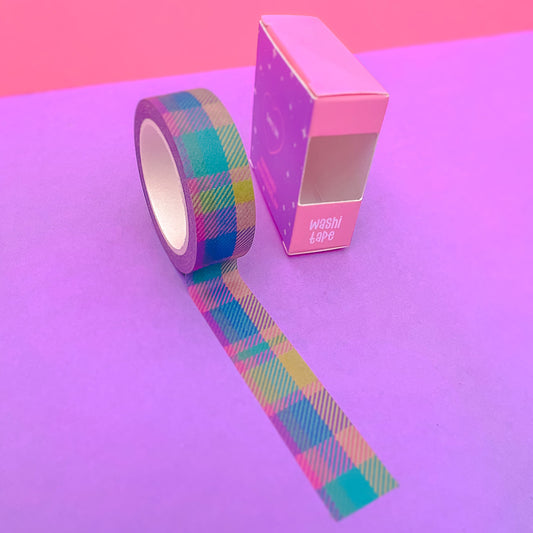 Rainbow Plaid Washi Tape
