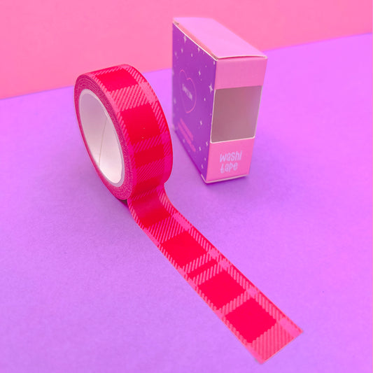 Red/Pink Plaid Washi Tape